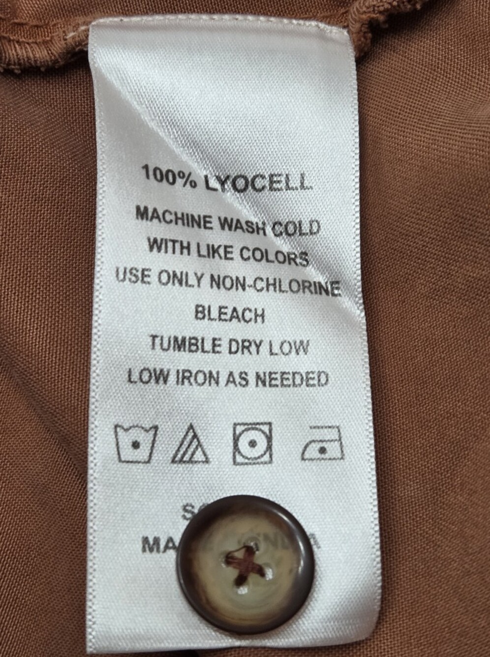 Rust Button-Front Short Sleeve Dress - Picture 5 of 6